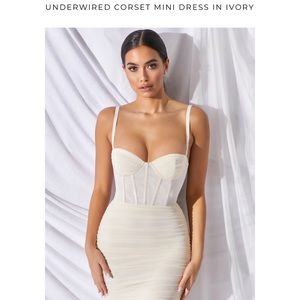 Oh Polly - Overload Corset Dress in Ivory